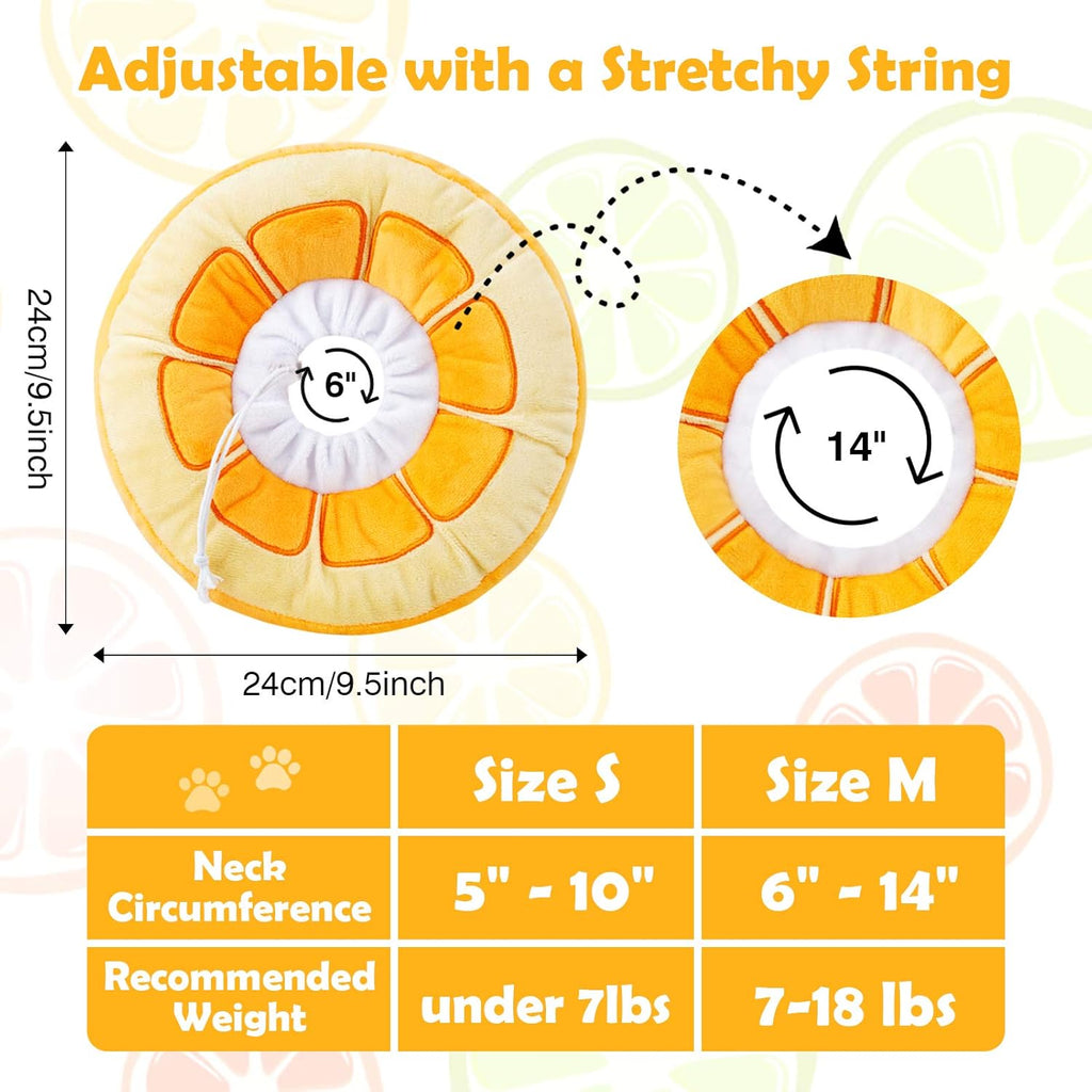 Adjustable Cat Recovery Collar Soft Cat Wound Healing Protective Cone Collars Neck Kitten Collars after Surgery