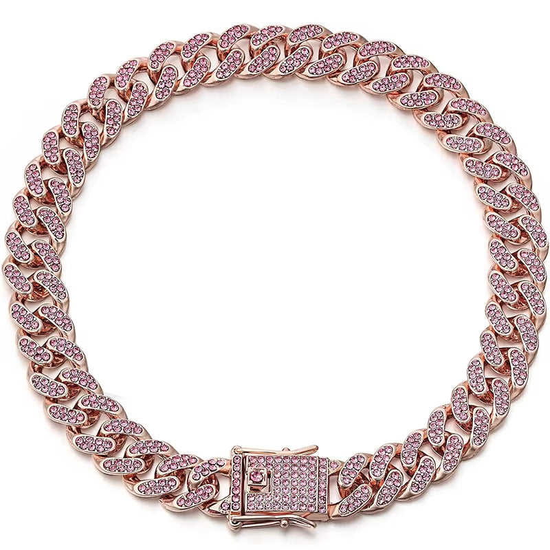 Dog Chain Collar Luxury Gold Pet Metal Chain Collar for Small Medium Large Dogs Cats Pet Jewelry Necklace Accessorie