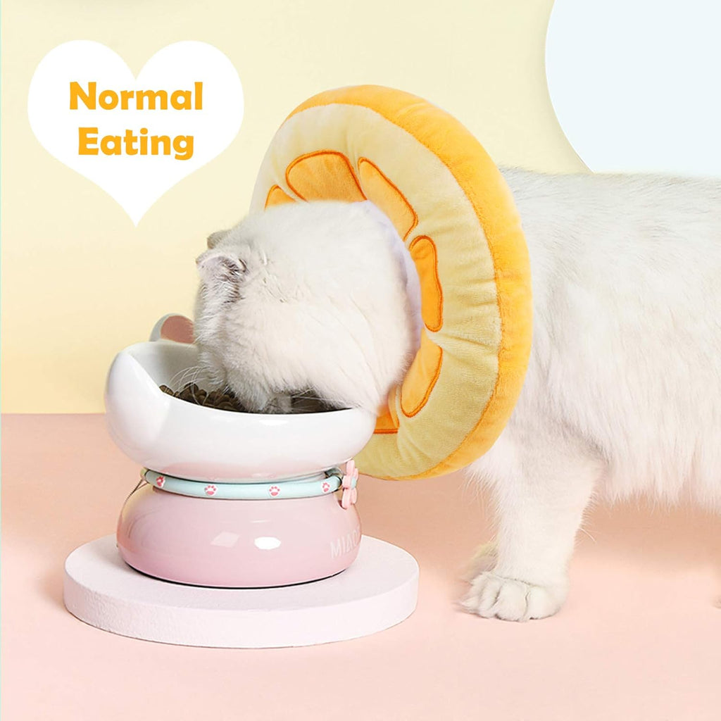 Adjustable Cat Recovery Collar Soft Cat Wound Healing Protective Cone Collars Neck Kitten Collars after Surgery