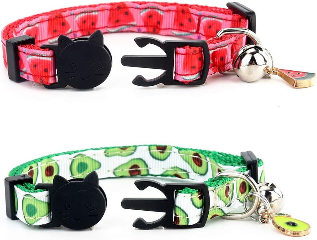 Cat Collars Breakaway with Bell - 4 Pack Cat Safety Collars for Boys & Girls - Safety Buckle Kitten Collar for Pet Supplies,Stuff,Accessories