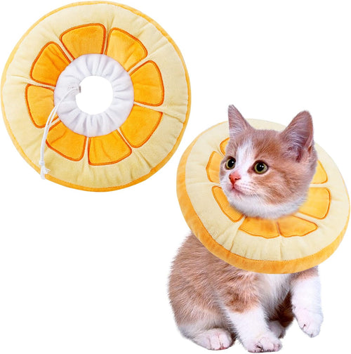 Adjustable Cat Recovery Collar Soft Cat Wound Healing Protective Cone Collars Neck Kitten Collars after Surgery