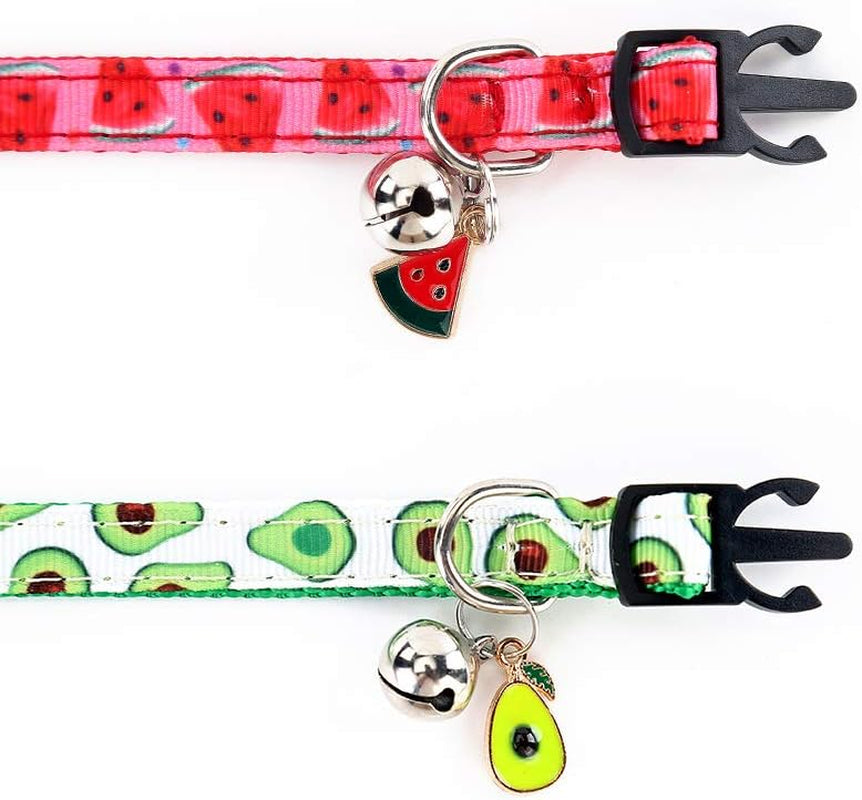 Cat Collars Breakaway with Bell - 4 Pack Cat Safety Collars for Boys & Girls - Safety Buckle Kitten Collar for Pet Supplies,Stuff,Accessories