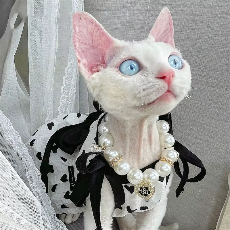 Luxury Pet Jewelry for Dogs Lover Black Cat Puppies Small Animal Chihuahua Bichon Yorkshire Wedding Party Necklace Accessories