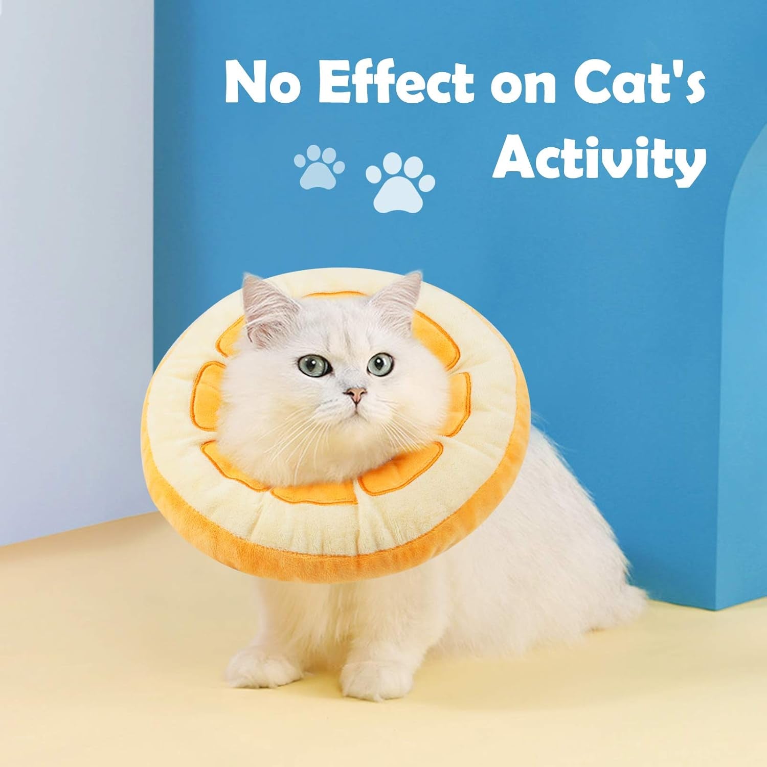 Adjustable Cat Recovery Collar Soft Cat Wound Healing Protective Cone Collars Neck Kitten Collars after Surgery