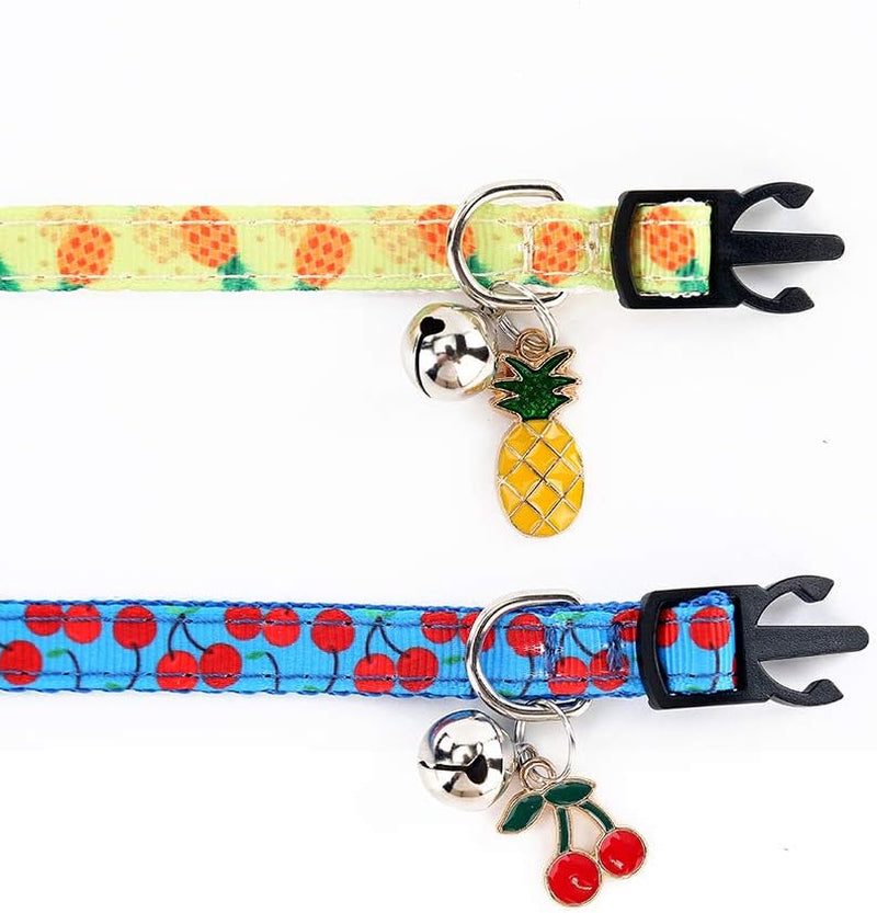 Cat Collars Breakaway with Bell - 4 Pack Cat Safety Collars for Boys & Girls - Safety Buckle Kitten Collar for Pet Supplies,Stuff,Accessories